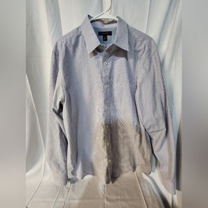 Banana Republic Shirt Men's Large Striped Button Up Long Sleeve